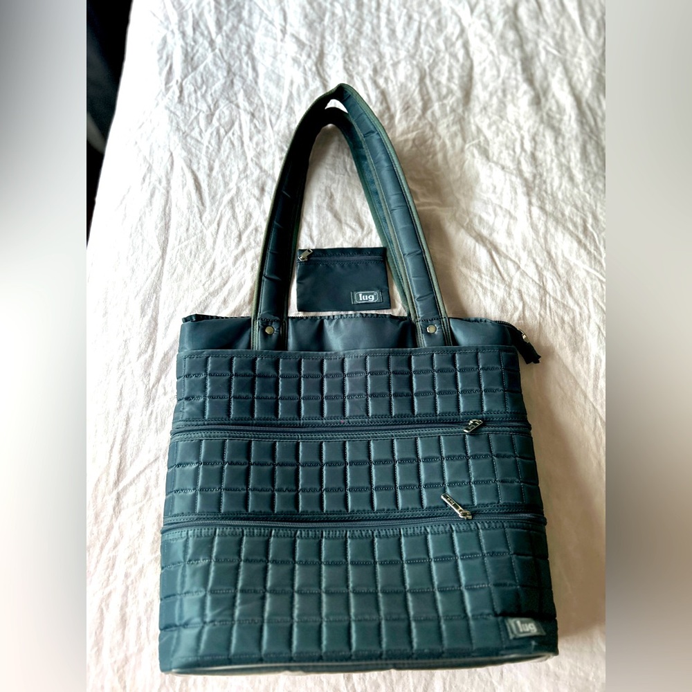 Lug Quilted Teal Travel Tote